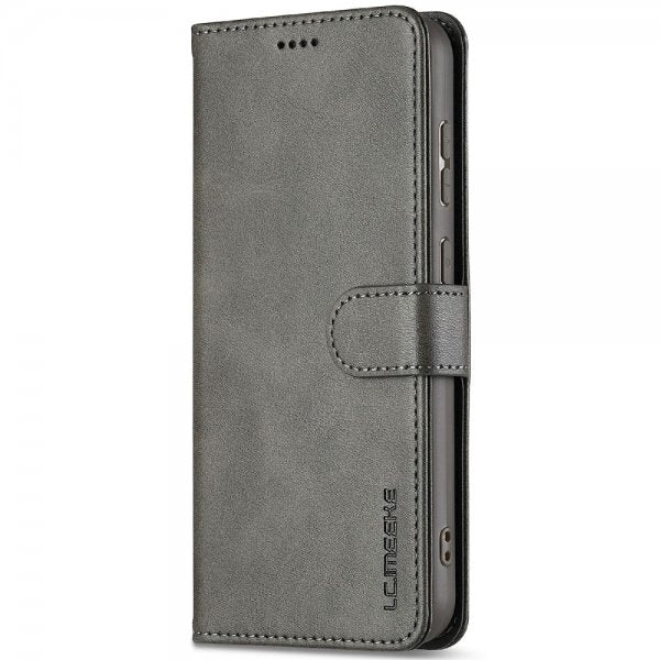 Lc.Imeeke Samsung Galaxy S25 Plus Etui med Kortlomme stativfunksjon Grå