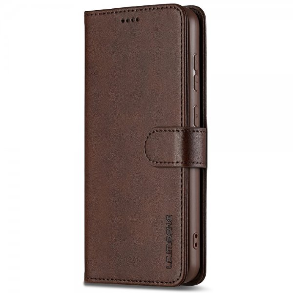 Lc.Imeeke Samsung Galaxy S25 Plus Etui med Kortlomme stativfunksjon Mørkebrun