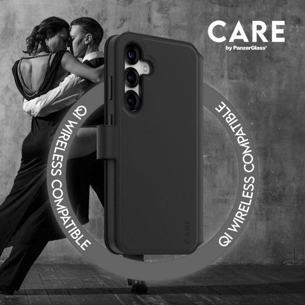 CARE by PanzerGlass Samsung Galaxy S25 Plus Etui Tango Two-in-One Wallet MagSafe Svart