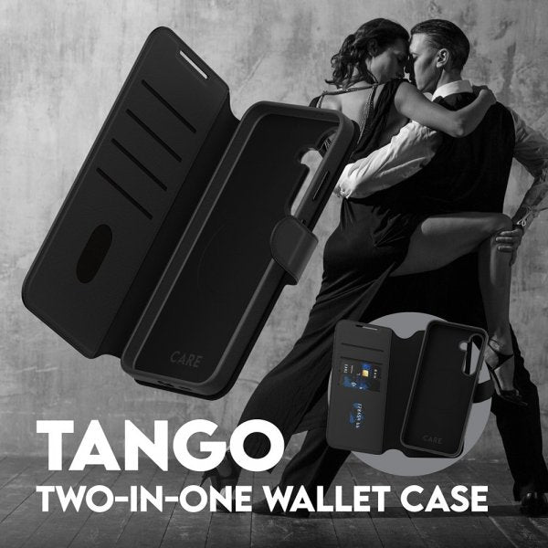 CARE by PanzerGlass Samsung Galaxy S25 Plus Etui Tango Two-in-One Wallet MagSafe Svart