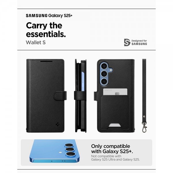 Spigen Samsung Galaxy S25 Plus Etui Wallet S Svart