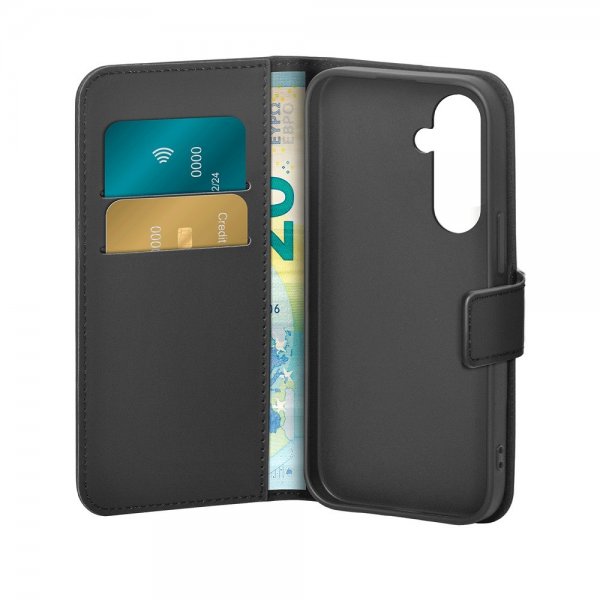 Puro Samsung Galaxy S25 Plus Etui Wallet Stand Svart