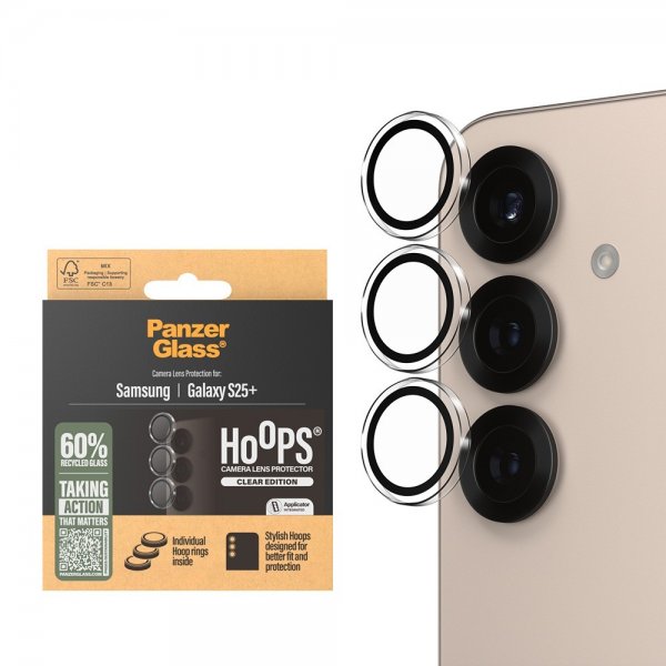 PanzerGlass Samsung Galaxy S25 Plus Kamerabeskytter Hoops Transparent