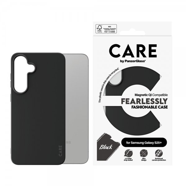 CARE by PanzerGlass Samsung Galaxy S25 Plus Deksel Fashionable MagSafe Svart