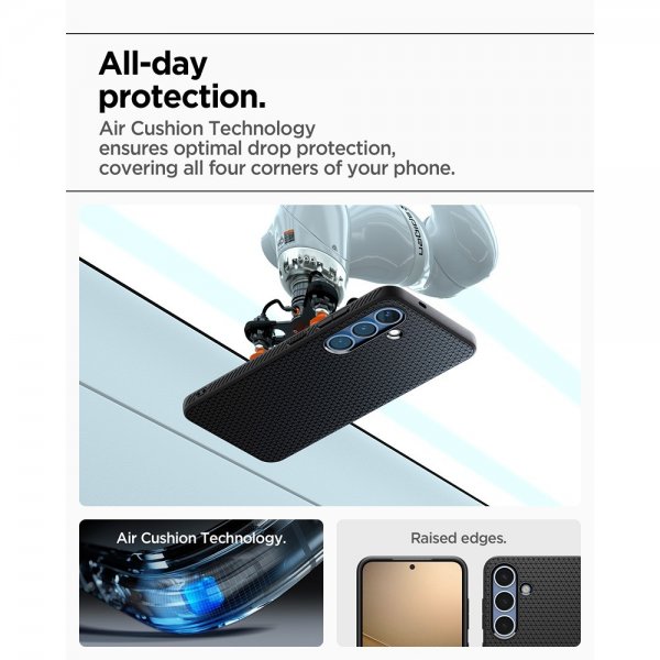 Spigen Samsung Galaxy S25 Plus Deksel Liquid Air Matte Black