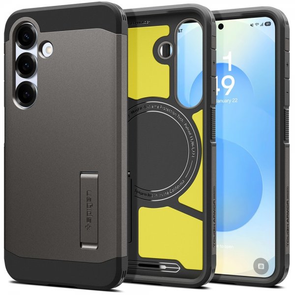 Spigen Samsung Galaxy S25 Plus Deksel Tough Armor MagFit Gunmetal