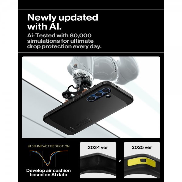 Spigen Samsung Galaxy S25 Plus Deksel Tough Armor MagFit Svart