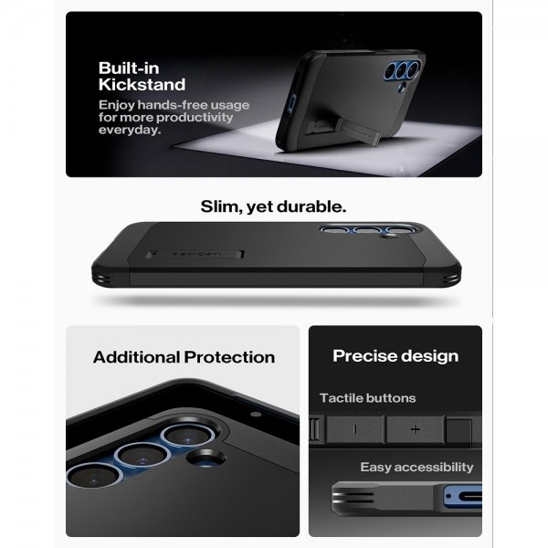 Spigen Samsung Galaxy S25 Plus Deksel Tough Armor MagFit Svart
