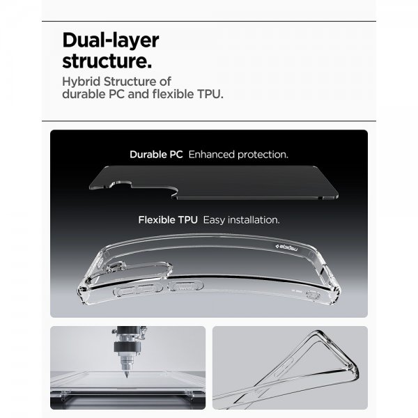 Spigen Samsung Galaxy S25 Plus Deksel Ultra Hybrid Crystal Clear