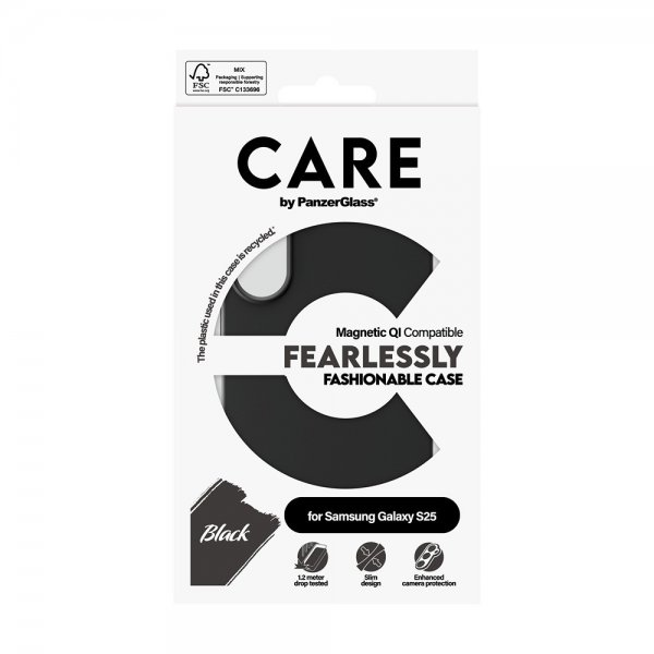 CARE by PanzerGlass Samsung Galaxy S25 Deksel Fashionable MagSafe Svart