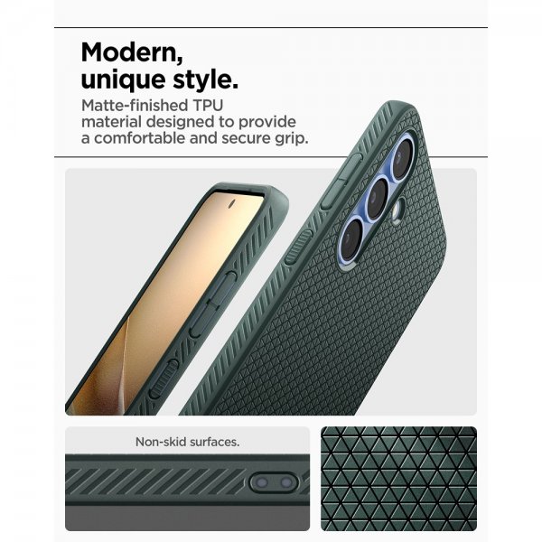 Spigen Samsung Galaxy S25 Deksel Liquid Air Abyss Green