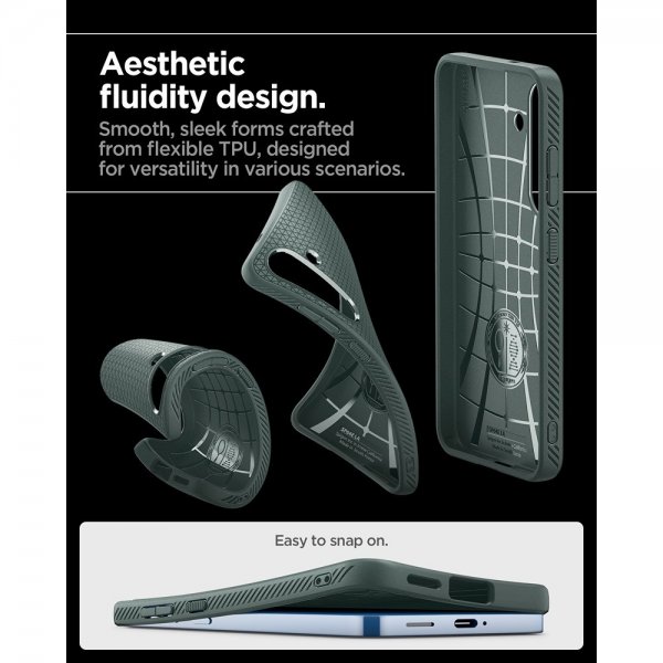 Spigen Samsung Galaxy S25 Deksel Liquid Air Abyss Green