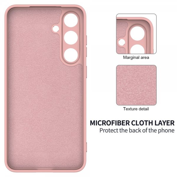 Samsung Galaxy S25 Deksel med Stropp Silikon Rosa