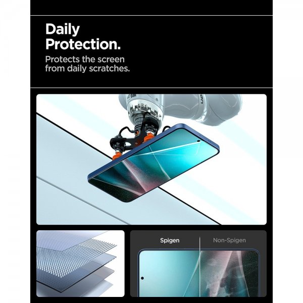Spigen Samsung Galaxy S25 Skjermbeskytter EliteShield EZ Fit