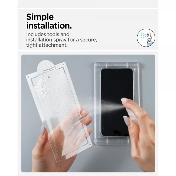 Spigen Samsung Galaxy S25 Skjermbeskytter EliteShield EZ Fit