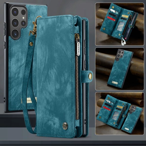 CaseMe Samsung Galaxy S25 Ultra Etui 008 Series Avtakbart Deksel Blå