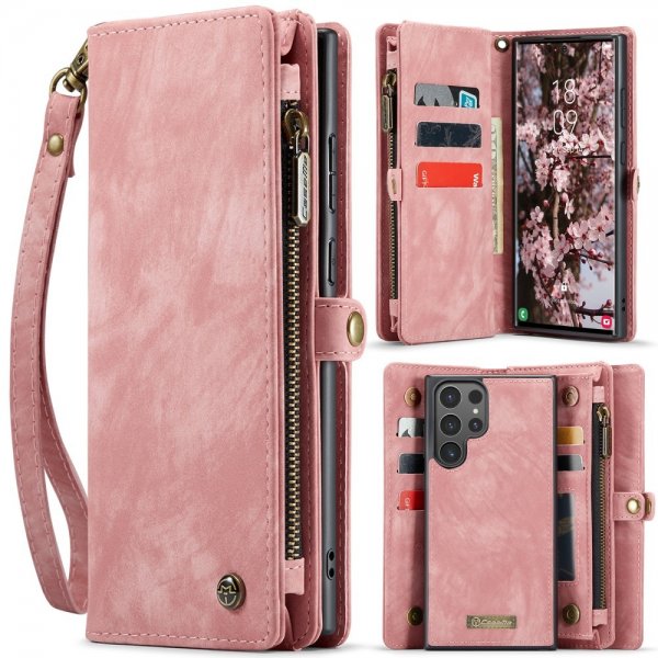 CaseMe Samsung Galaxy S25 Ultra Etui 008 Series Avtakbart Deksel Rosa