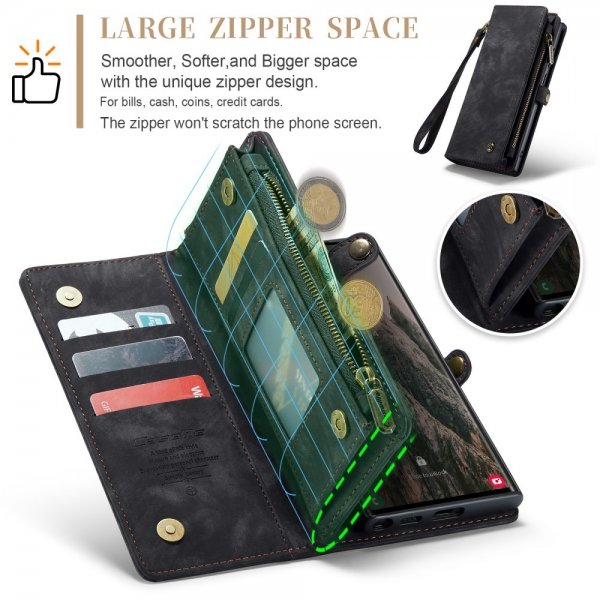 CaseMe Samsung Galaxy S25 Ultra Etui 008 Series Avtakbart Deksel Svart