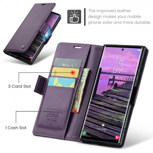 CaseMe Samsung Galaxy S25 Ultra Etui 023 Series Lilla