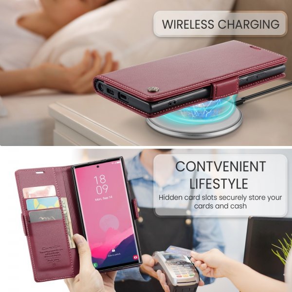 CaseMe Samsung Galaxy S25 Ultra Etui 023 Series Rød