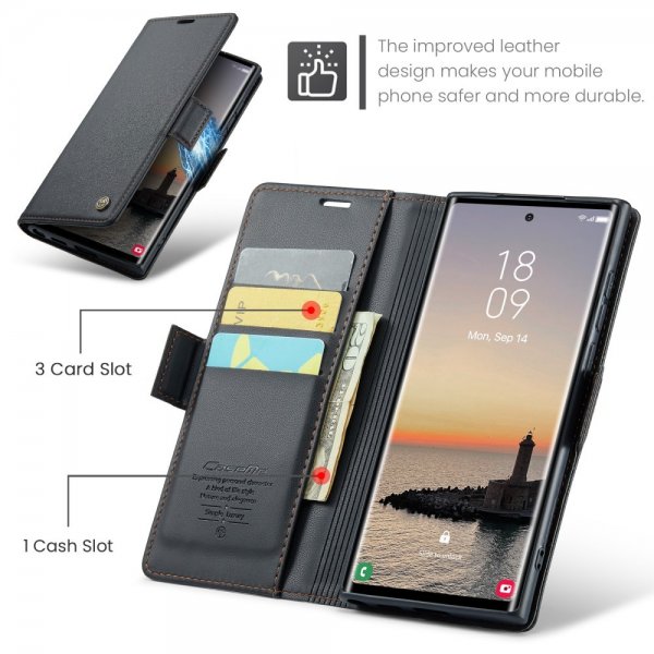 CaseMe Samsung Galaxy S25 Ultra Etui 023 Series Svart