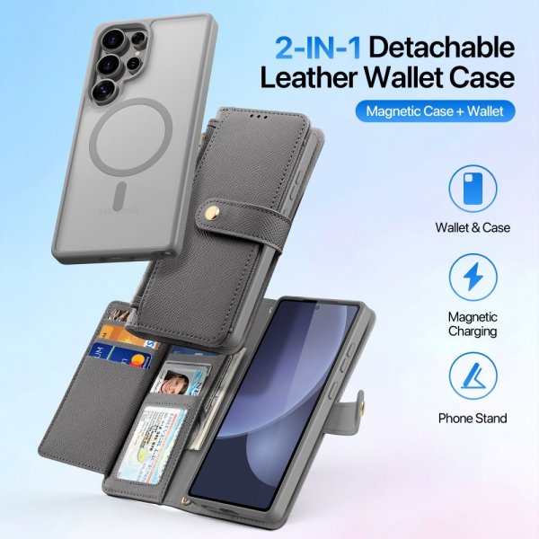 Dux Ducis Samsung Galaxy S25 Ultra Etui 2-in-1 Lawa Series MagSafe Grå