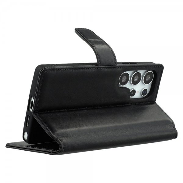 Nordic Covers Samsung Galaxy S25 Ultra Etui Essential Leather Raven Black