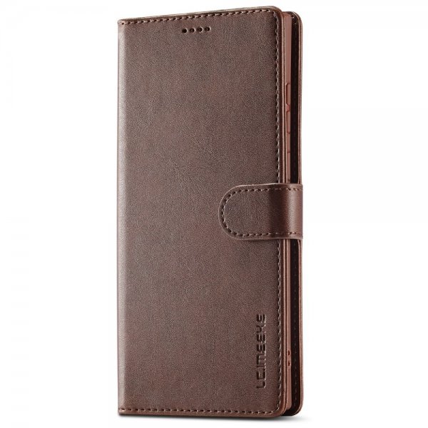 Lc.Imeeke Samsung Galaxy S25 Ultra Etui med Kortlomme stativfunksjon Mørkebrun