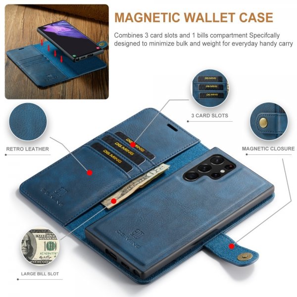 Dg.Ming Samsung Galaxy S25 Ultra Etui Avtagbart Deksel Blå