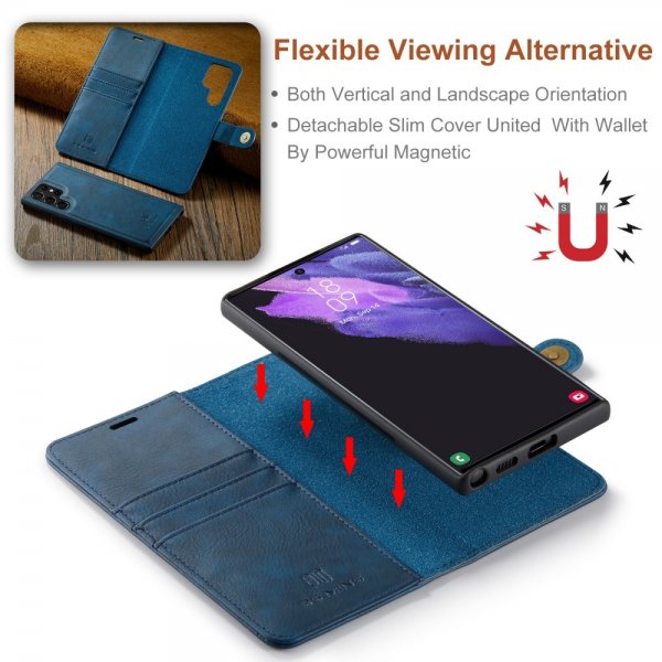 Dg.Ming Samsung Galaxy S25 Ultra Etui Avtagbart Deksel Blå