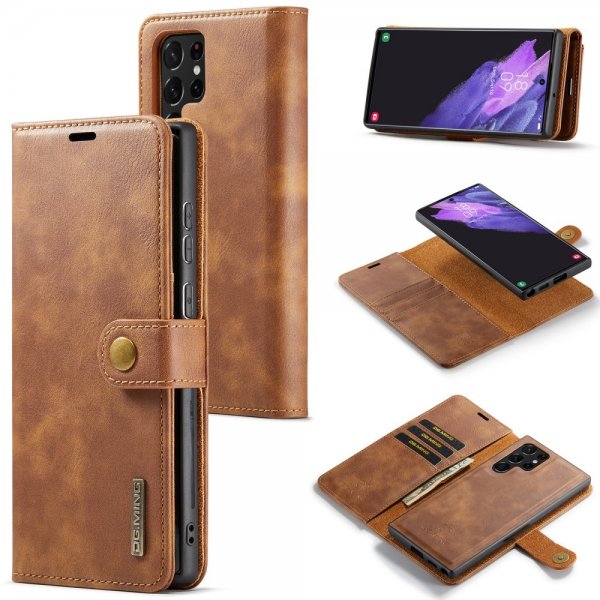 Dg.Ming Samsung Galaxy S25 Ultra Etui Avtagbart Deksel Brun
