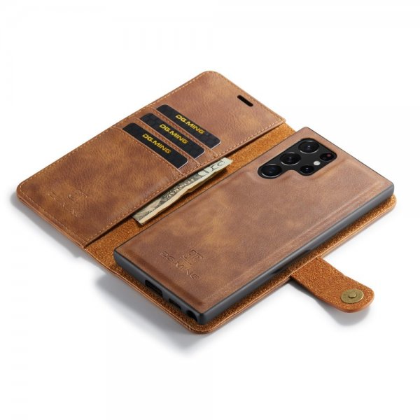 Dg.Ming Samsung Galaxy S25 Ultra Etui Avtagbart Deksel Brun