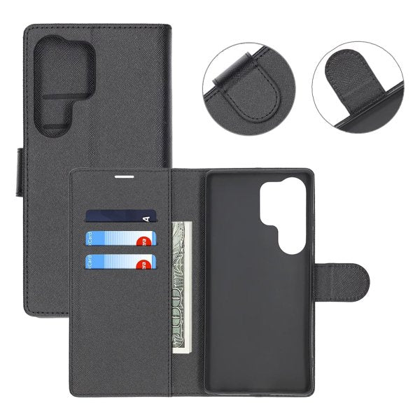 Samsung Galaxy S25 Ultra Etui 3 Kortlomme Svart