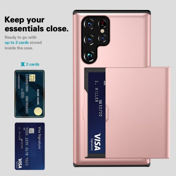 Samsung Galaxy S25 Ultra Deksel Card Slide Blå