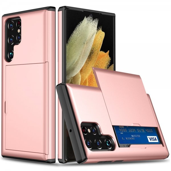 Samsung Galaxy S25 Ultra Deksel Card Slide Rosegull