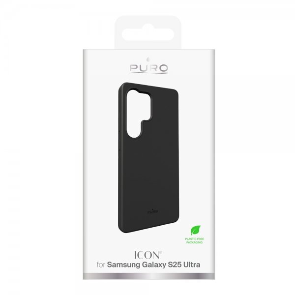 Puro Samsung Galaxy S25 Ultra Deksel Icon Svart