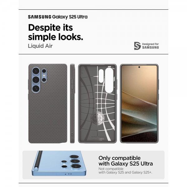 Spigen Samsung Galaxy S25 Ultra Deksel Liquid Air Marble Gray