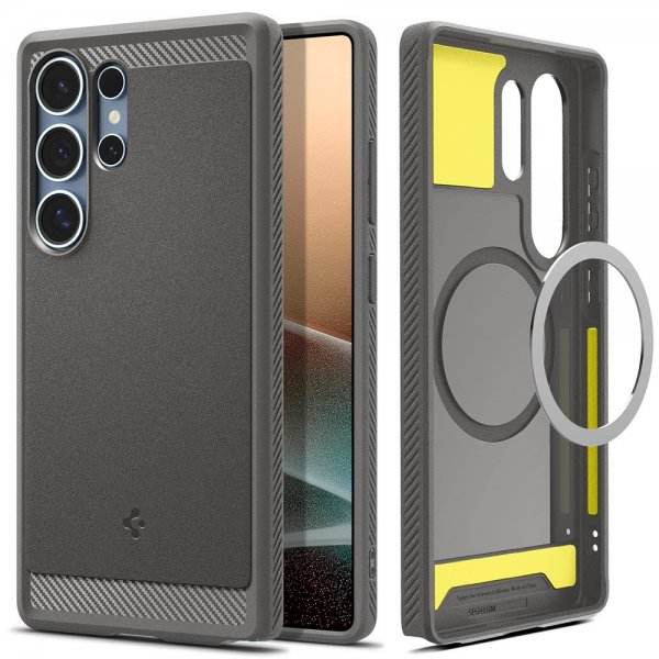 Spigen Samsung Galaxy S25 Ultra Deksel Rugged Armor MagFit Marble Gray