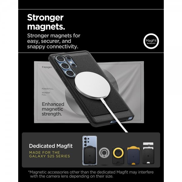 Spigen Samsung Galaxy S25 Ultra Deksel Rugged Armor MagFit Matte Black