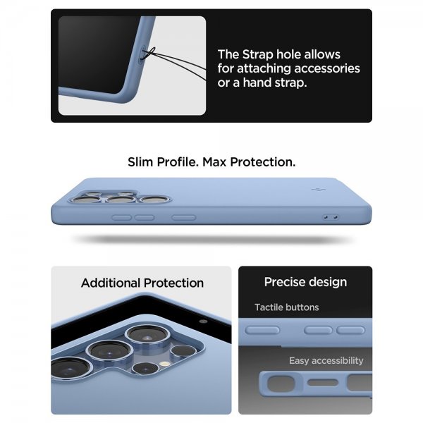 Spigen Samsung Galaxy S25 Ultra Deksel Silicone Fit MagFit Sapphire Blue