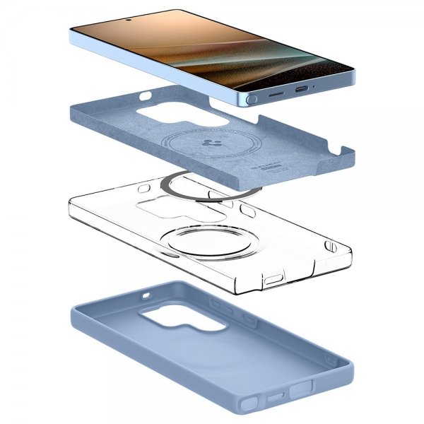 Spigen Samsung Galaxy S25 Ultra Deksel Silicone Fit MagFit Sapphire Blue