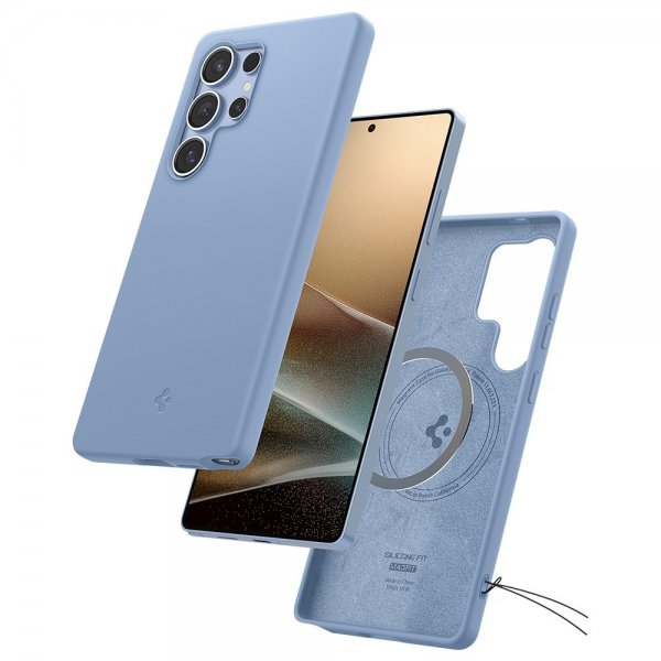Spigen Samsung Galaxy S25 Ultra Deksel Silicone Fit MagFit Sapphire Blue