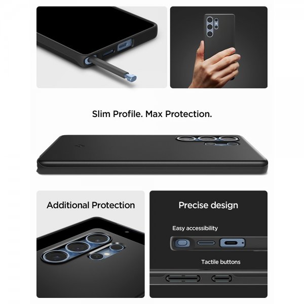 Spigen Samsung Galaxy S25 Ultra Deksel Thin Fit MagFit Svart