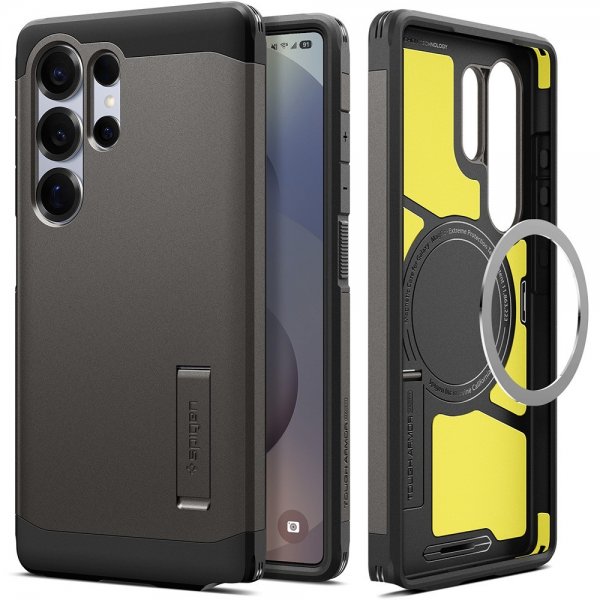 Spigen Samsung Galaxy S25 Ultra Deksel Tough Armor MagFit Gunmetal