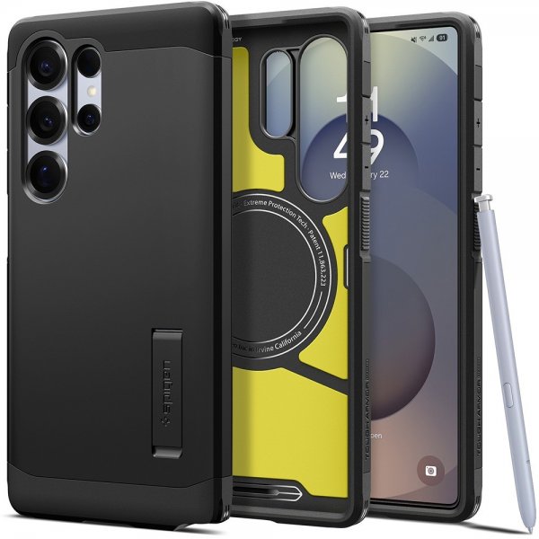 Spigen Samsung Galaxy S25 Ultra Deksel Tough Armor MagFit Svart