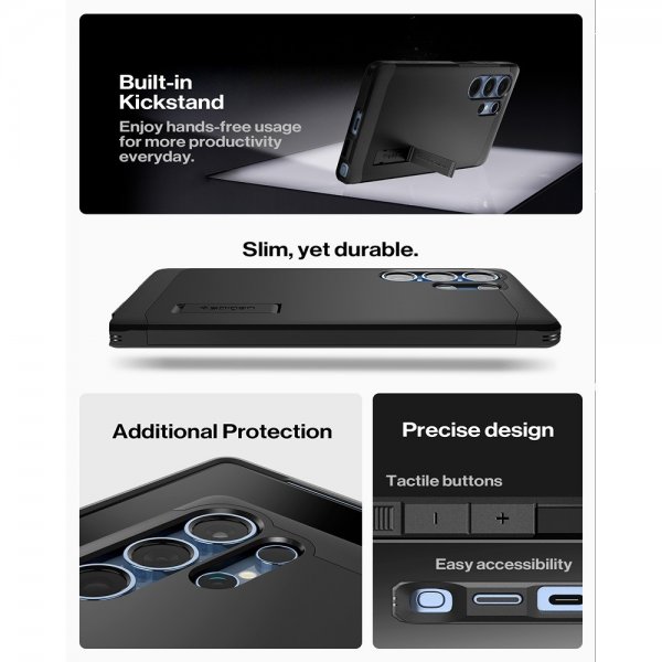 Spigen Samsung Galaxy S25 Ultra Deksel Tough Armor MagFit Svart