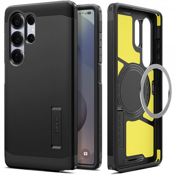 Spigen Samsung Galaxy S25 Ultra Deksel Tough Armor MagFit Svart