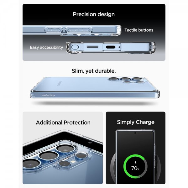 Spigen Samsung Galaxy S25 Ultra Deksel Ultra Hybrid Crystal Clear