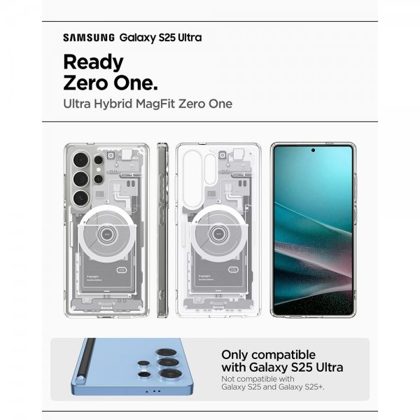 Spigen Samsung Galaxy S25 Ultra Deksel Ultra Hybrid Zero One MagFit Hvit