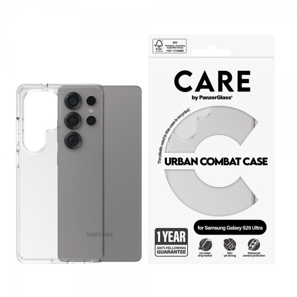 CARE by PanzerGlass Samsung Galaxy S25 Ultra Deksel Urban Combat Transparent